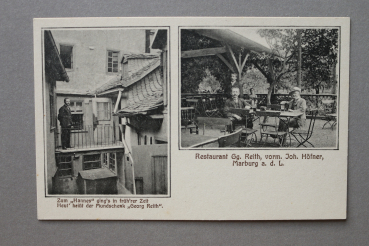 Ansichtskarte AK Marburg 1920-1940 Restaurant Gg Reith vorm Joh Höfner Architektur Ortsansicht Hessen